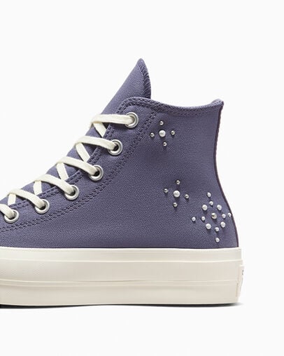 Converse Chuck Taylor All Star Lift Women Platform Shoes Lavender Grey / Black USA | C-13705629