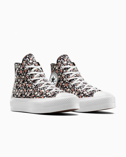 Converse Chuck Taylor All Star Lift Women Platform Shoes Black / White USA | C-19628709