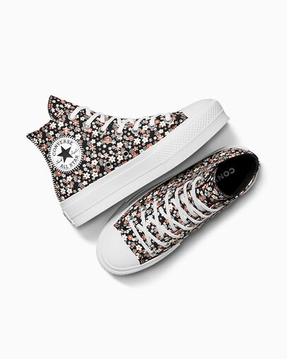Converse Chuck Taylor All Star Lift Women Platform Shoes Black / White USA | C-19628709