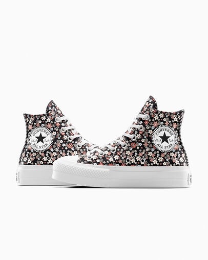 Converse Chuck Taylor All Star Lift Women Platform Shoes Black / White USA | C-19628709