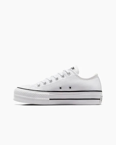 Converse Chuck Taylor All Star Lift Women Platform Shoes White / Black USA | C-43607899