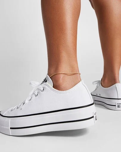 Converse Chuck Taylor All Star Lift Women Platform Shoes White / Black USA | C-43607899