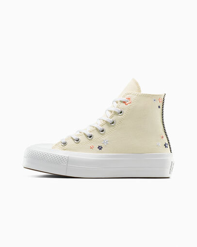 Converse Chuck Taylor All Star Lift Women Platform Shoes Light Beige / White / Coral USA | C-19705849