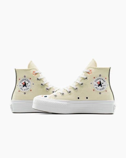 Converse Chuck Taylor All Star Lift Women Platform Shoes Light Beige / White / Coral USA | C-19705849
