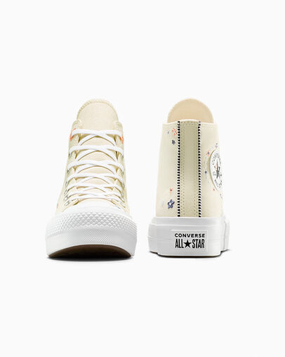 Converse Chuck Taylor All Star Lift Women Platform Shoes Light Beige / White / Coral USA | C-19705849