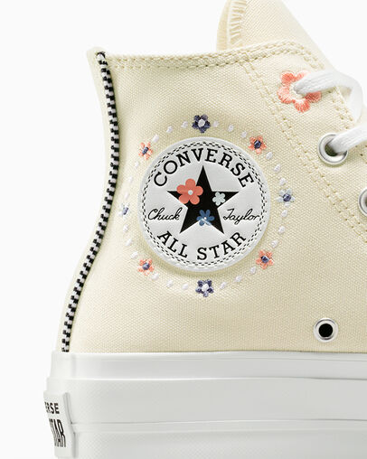 Converse Chuck Taylor All Star Lift Women Platform Shoes Light Beige / White / Coral USA | C-19705849