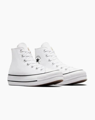 Converse Chuck Taylor All Star Lift Women Platform Shoes White / Black USA | C-18302579