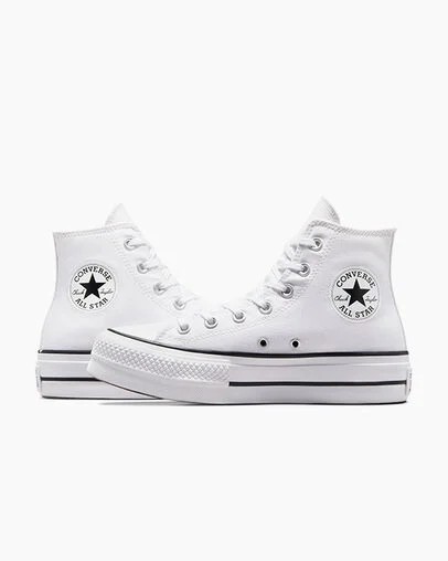 Converse Chuck Taylor All Star Lift Women Platform Shoes White / Black USA | C-18302579