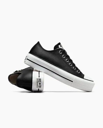 Converse Chuck Taylor All Star Lift Women Platform Shoes Black / White USA | C-82350619