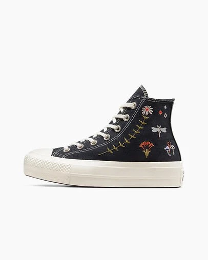 Converse Chuck Taylor All Star Lift Women Platform Shoes Black USA | C-47695289