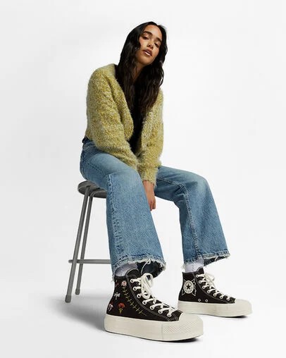 Converse Chuck Taylor All Star Lift Women Platform Shoes Black USA | C-47695289