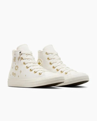 Converse Chuck Taylor All Star Luck Charms Women Sneakers White / Gold USA | C-63215979