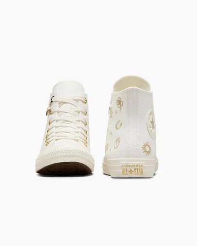 Converse Chuck Taylor All Star Luck Charms Women Sneakers White / Gold USA | C-64197589