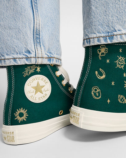 Converse Chuck Taylor All Star Luck Charms Women Sneakers Gold USA | C-57261949
