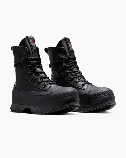Converse Chuck Taylor All Star Lugged 2.0 XHi Waterproof Leather Men Platform Shoes Black / Grey USA | C-82165739