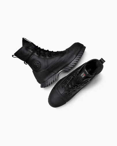 Converse Chuck Taylor All Star Lugged 2.0 XHi Waterproof Leather Men Platform Shoes Black / Grey USA | C-82165739