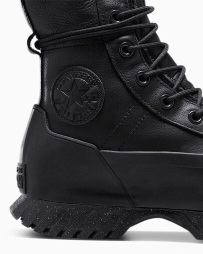 Converse Chuck Taylor All Star Lugged 2.0 XHi Waterproof Leather Men Platform Shoes Black / Grey USA | C-82165739