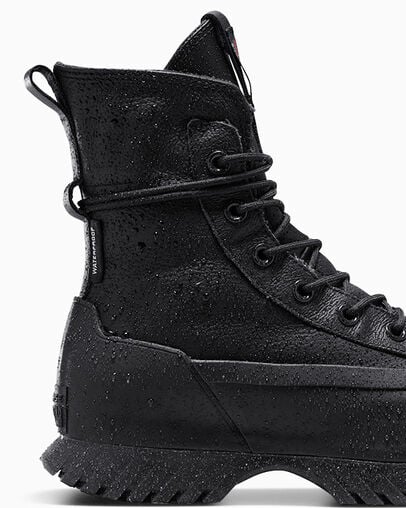 Converse Chuck Taylor All Star Lugged 2.0 XHi Waterproof Leather Men Platform Shoes Black / Grey USA | C-82165739