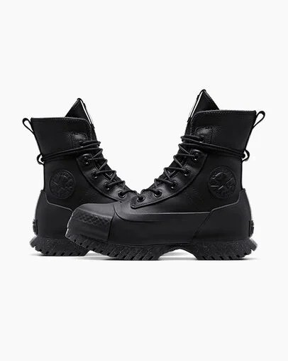 Converse Chuck Taylor All Star Lugged 2.0 XHi Waterproof Leather Women Platform Shoes Black / Grey USA | C-36874909