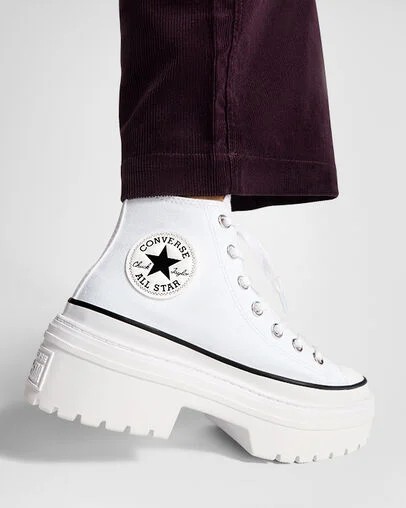 Converse Chuck Taylor All Star Lugged Heel Platform Women Boots White / Black USA | C-52839619