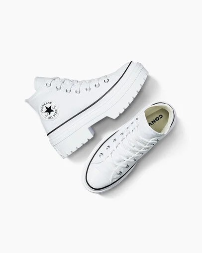 Converse Chuck Taylor All Star Lugged Heel Platform Women Boots White / Black USA | C-52839619