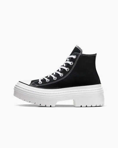 Converse Chuck Taylor All Star Lugged Heel Platform Women Boots Black / White USA | C-14957289