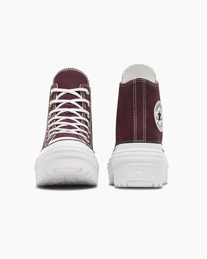 Converse Chuck Taylor All Star Lugged Heel Platform Women Boots Burgundy / White / Black USA | C-40356179