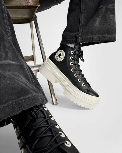 Converse Chuck Taylor All Star Lugged Heel Platform Waterproof Women Boots Black USA | C-13840929