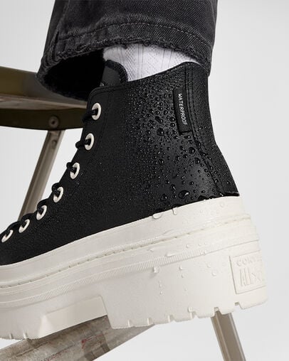 Converse Chuck Taylor All Star Lugged Heel Platform Waterproof Women Boots Black USA | C-13840929