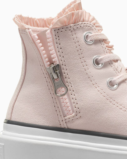 Converse Chuck Taylor All Star Lugged Lift Ruffles Kids' Sneakers Pink / White USA | C-13967489