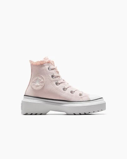 Converse Chuck Taylor All Star Lugged Lift Ruffles Kids\' Sneakers Pink / White USA | C-13967489
