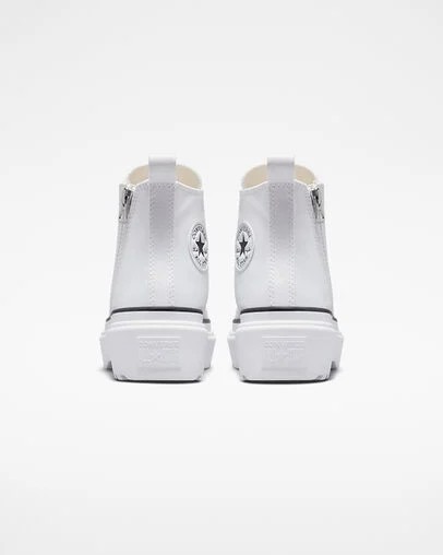 Converse Chuck Taylor All Star Lugged Lift Platform Kids' Canvas Shoes White / Black USA | C-46128059
