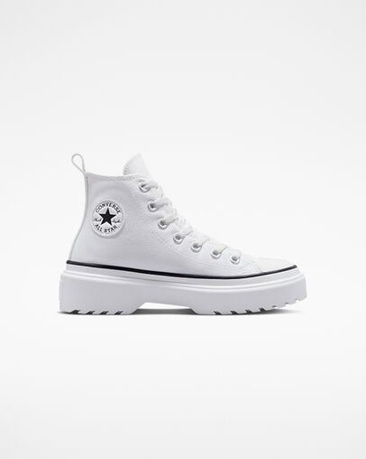 Converse Chuck Taylor All Star Lugged Lift Platform Kids\' Canvas Shoes White / Black USA | C-46128059
