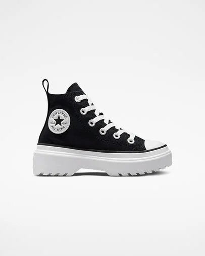 Converse Chuck Taylor All Star Lugged Lift Platform Kids\' Canvas Shoes Black / White USA | C-46792309