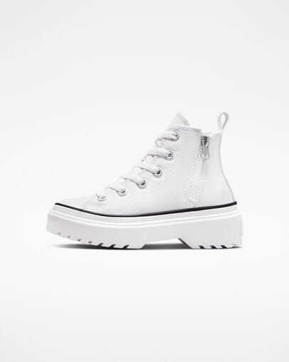 Converse Chuck Taylor All Star Lugged Lift Platform Kids' Canvas Shoes White / Black USA | C-08613759
