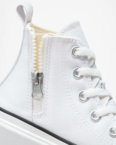 Converse Chuck Taylor All Star Lugged Lift Platform Kids' Canvas Shoes White / Black USA | C-08613759