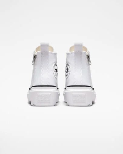 Converse Chuck Taylor All Star Lugged Lift Platform Kids' Canvas Shoes White / Black USA | C-08613759