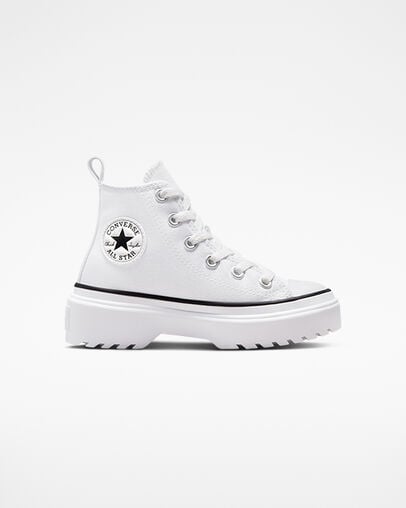 Converse Chuck Taylor All Star Lugged Lift Platform Kids\' Canvas Shoes White / Black USA | C-08613759