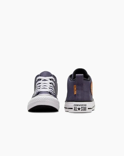 Converse Chuck Taylor All Star Malden Street Kids' Boots Grey Purple / White USA | C-17924039
