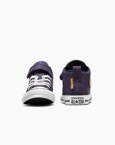 Converse Chuck Taylor All Star Malden Street Kids' Canvas Shoes Grey Purple / White USA | C-43908679