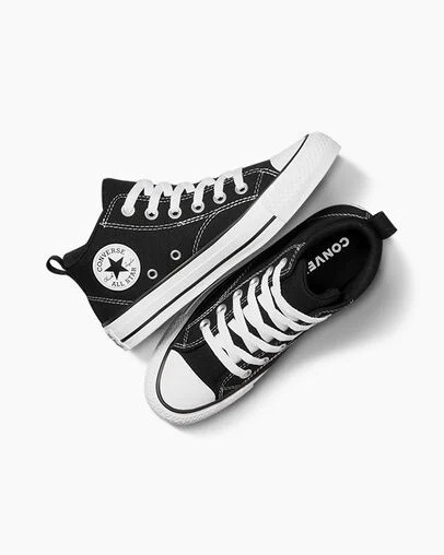 Converse Chuck Taylor All Star Malden Street Kids' Boots Black / White USA | C-21873659