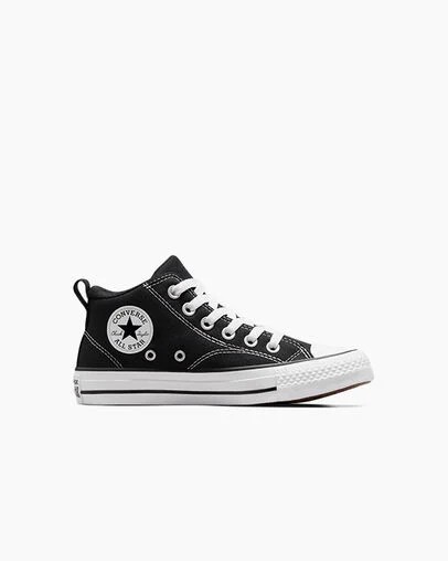 Converse Chuck Taylor All Star Malden Street Kids\' Boots Black / White USA | C-21873659