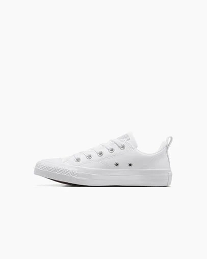 Converse Chuck Taylor All Star Malden Street Leather Kids' Sneakers White USA | C-09823679