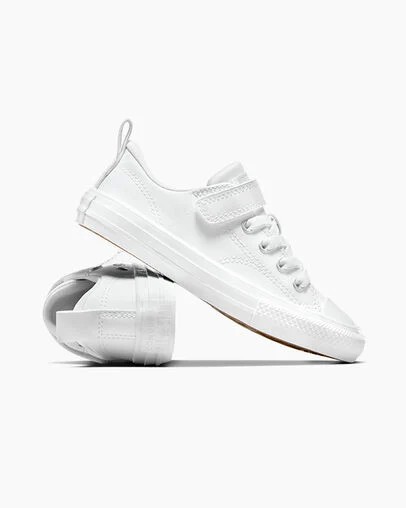 Converse Chuck Taylor All Star Malden Street Leather Kids' Sneakers White USA | C-50367489