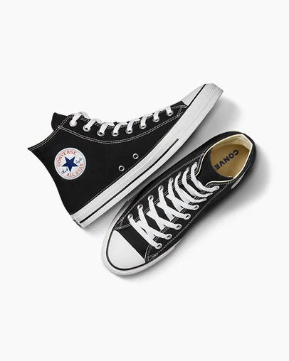 Converse Chuck Taylor All Star Men Canvas Shoes Black USA | C-43872699
