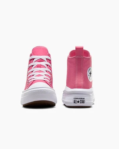 Converse Chuck Taylor All Star Move Color Pop Kids' Platform Shoes Pink / White / Black USA | C-98047239