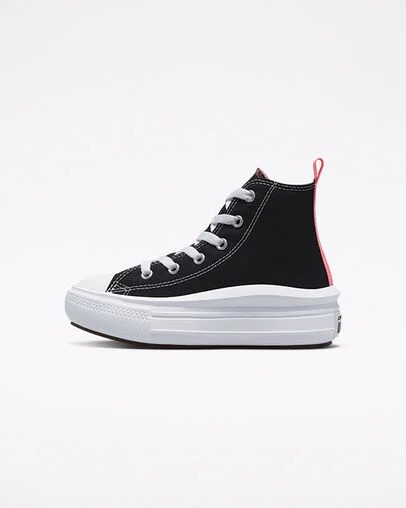 Converse Chuck Taylor All Star Move Color Pop Kids' Platform Shoes Black / Pink Light Blue / White USA | C-74380529