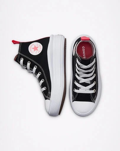 Converse Chuck Taylor All Star Move Color Pop Kids' Platform Shoes Black / Pink Light Blue / White USA | C-74380529