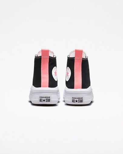 Converse Chuck Taylor All Star Move Color Pop Kids' Platform Shoes Black / Pink Light Blue / White USA | C-74380529