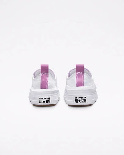 Converse Chuck Taylor All Star Move Kids' Platform Shoes White / Purple USA | C-56719209